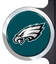 Alt View 1. PRORUN - Philadelphia Eagles Automotive License Plate Frame with Team Badges - Multi.