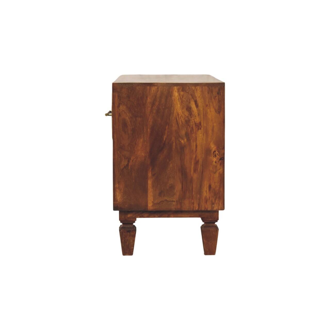 Alt View 4. Artisan Furniture - Artisan Furniture Solid Wood Cadiz Carved Shoe Bench , Brown - Brown.