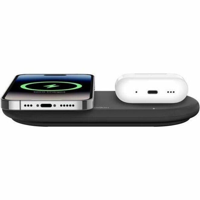 Alt View 4. Belkin - Belkin BoostCharge Pro Induction Charger - For iPhone, AirPod, Qi2-enabled Device - Input connectors: USB - Proprietary - Black.