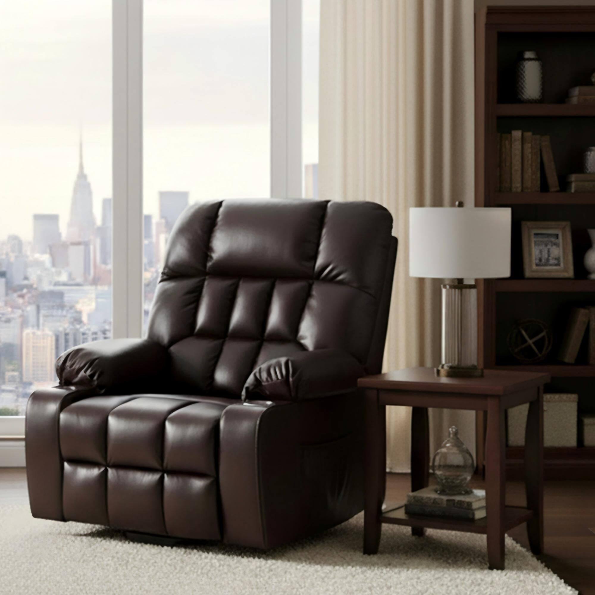 Alt View 1. Boyel Living - Lift Chair for Big and Tall Person 2 OKIN Motor Heat Massage 2 Remote 2 Cup Holder 2 Pockets - WINE RED.