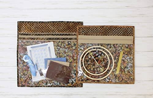 Angle. AccuQuilt - June Tailor KIT Project Bag, Camel Zippity-do-Done(tm) - Multi.