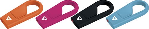 EMTEC - Hook 16GB USB 2.0 Flash Drive - Pink/Green/Orange/Black/Blue - Larger Front