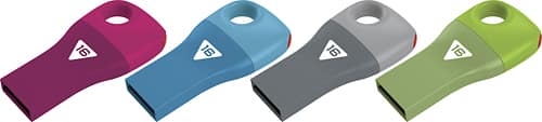 EMTEC - Car Key 16GB USB 2.0 Flash Drive - Pink/Green/Orange/Gray/Blue - Larger Front