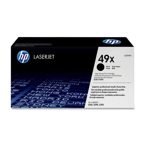 Front Standard. HP - Laser Jet Toner Q5949Xg Laserjet 1320/3390/3392 Black - Black.