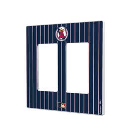 Keyscaper - Los Angeles Angels 1986-1992 Cooperstown Pinstripe Double Rocker Light Switch Plate - Multicolor