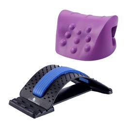 Pursonic - Back and Neck Relief Bundle – Includes Back Stretching Device & Neck and Shoulder Stretcher and Relaxer - Multicolor
