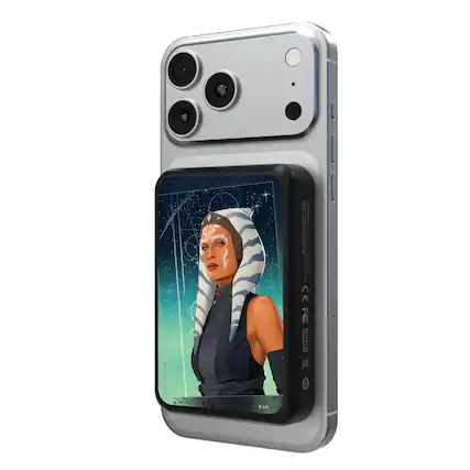 Front. Keyscaper - Star Wars: Ahsoka Season 1 Portrait Wireless Mag Power Bank - Ahsoka.