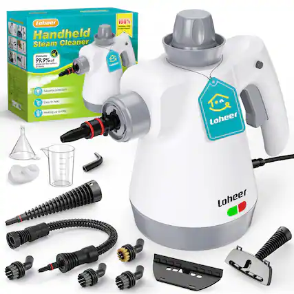 - MS - Loheer Handheld Steam Cleaner 100% | Eliminates 99.9% of germs on surfaces | Security protection | Easy to hold | Heating up quickly