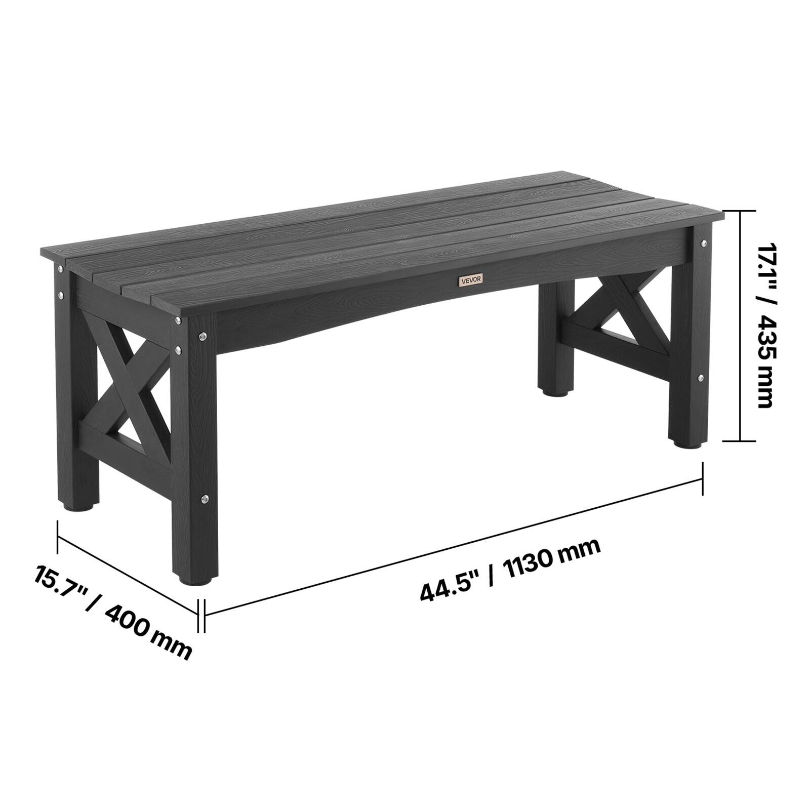 - Width: 17.1" / 435 mm
- Depth: 15.7" / 400 mm
- Height: 44.5" / 1130 mm