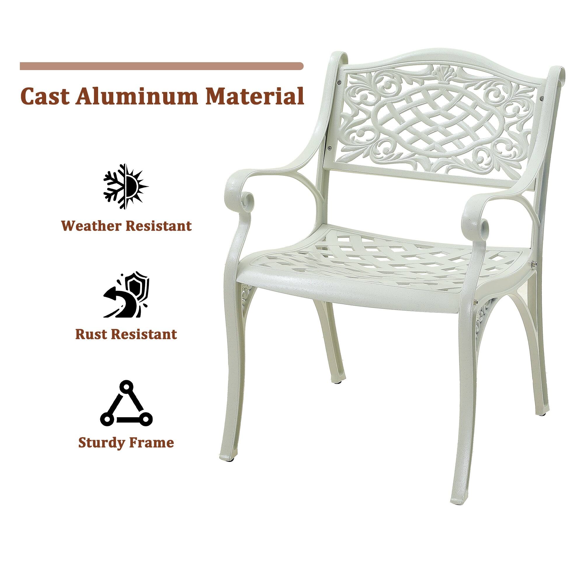 Cast Aluminum Material  
Weather Resistant  
Rust Resistant  
Sturdy Frame