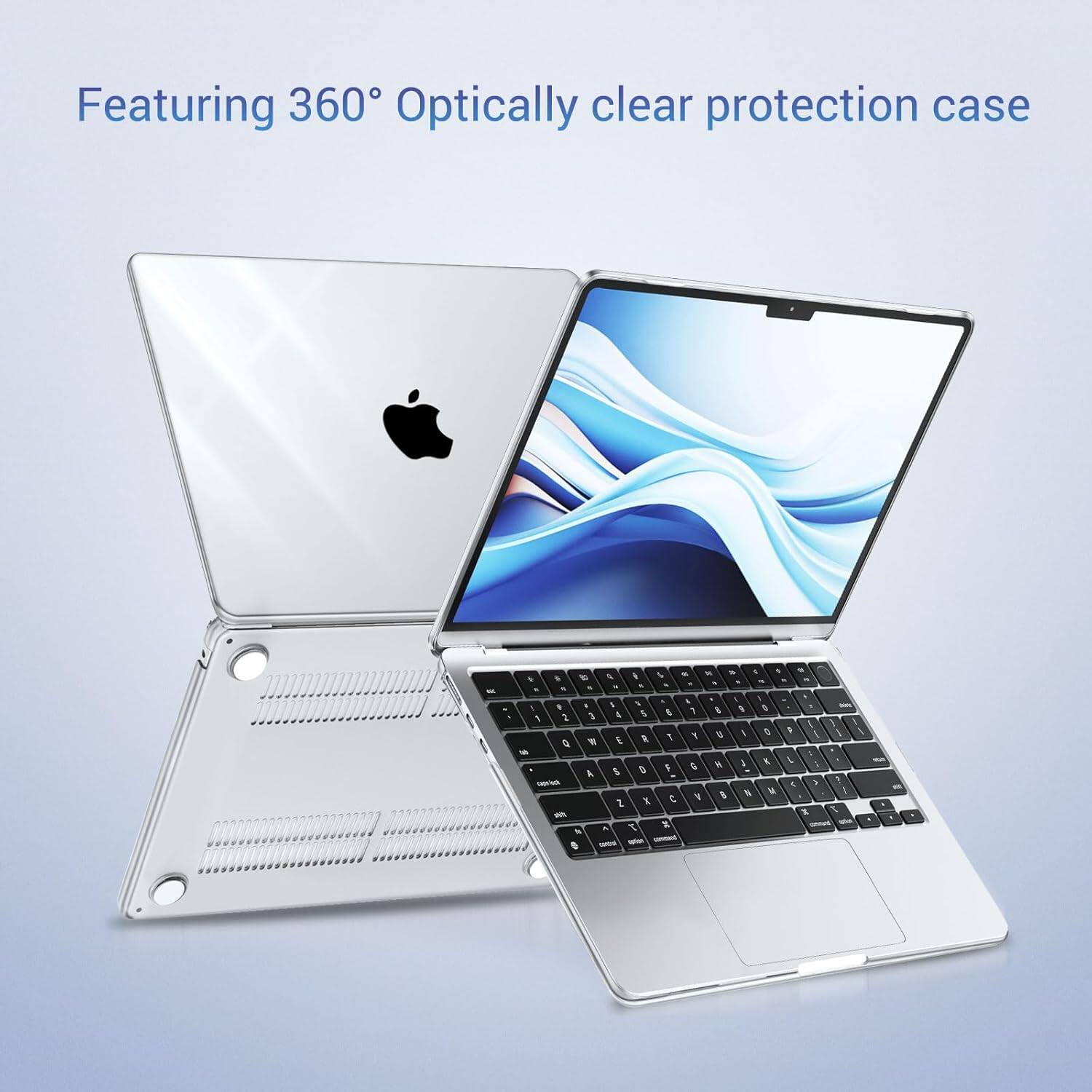 Featuring 360° Optically clear protection case