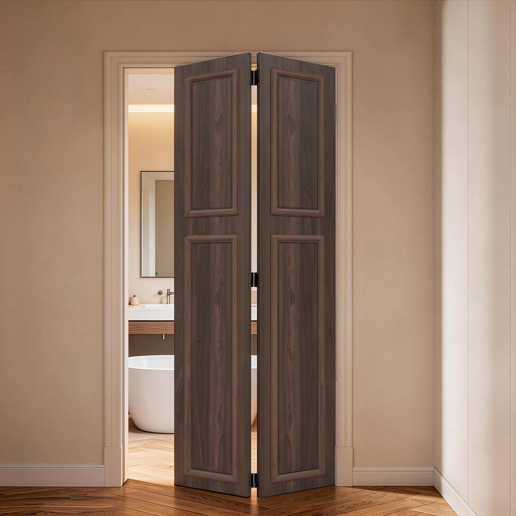 Alt View 1. Boyel Living - Antique brown Interior Barn Door 30-in L x 1.5-in W x 80-in H with Matching Installation Hardware - Antique brown.