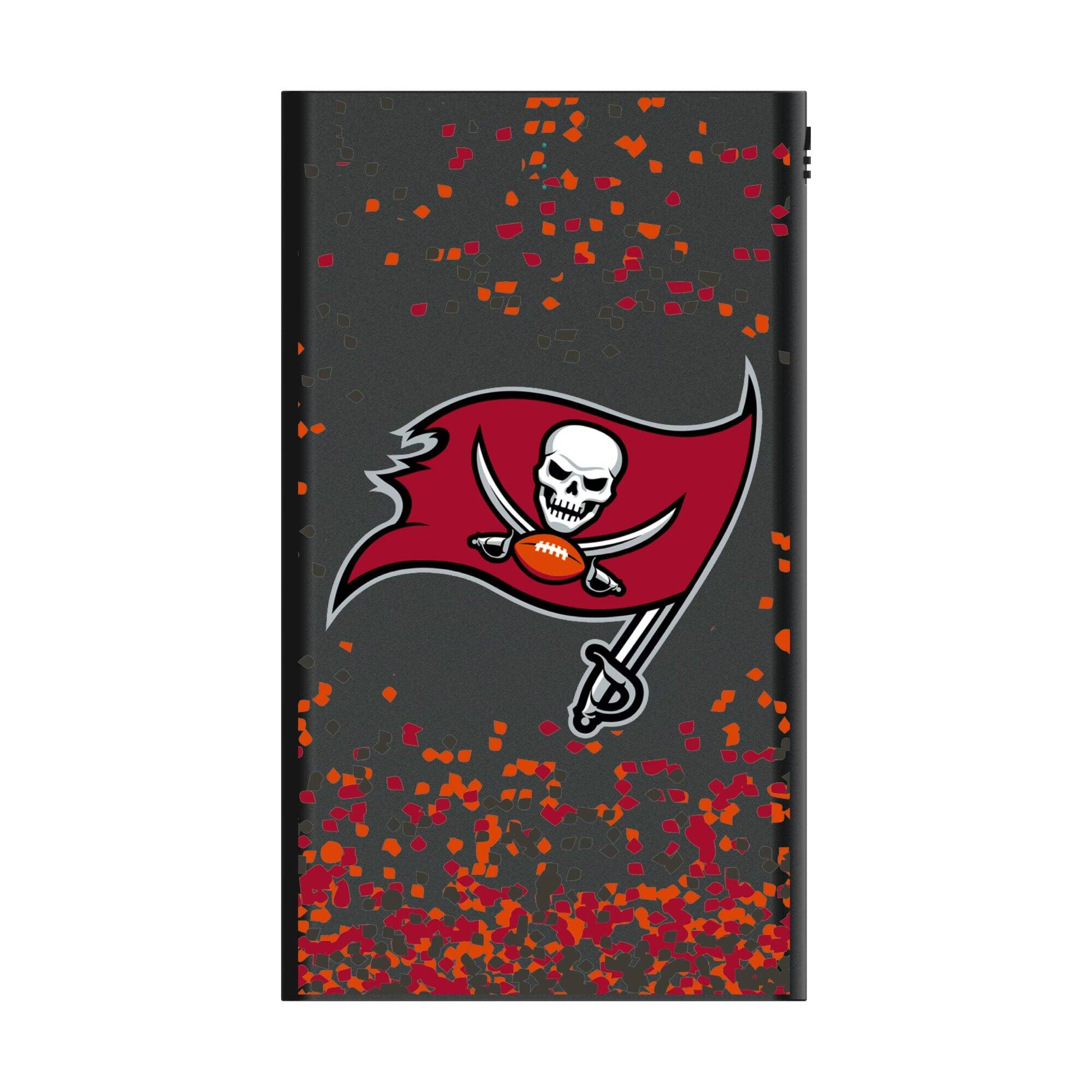 Alt View 1. Keyscaper - Tampa Bay Buccaneers 5000mAh Flat Powerbank - Black.