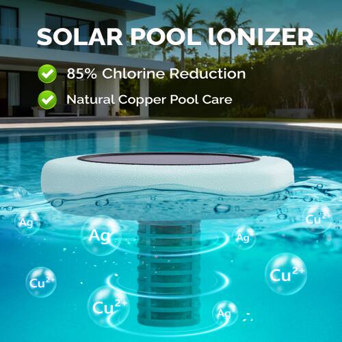 SOLAR POOL LONIZER  
85% Chlorine Reduction  
Natural Copper Pool Care  
Ag Ag Ag G Cu O Cu2 2 2+ Cu2 Ag 2+ Cu2