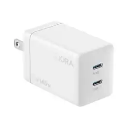 1HORA - GAR170 2Port Type-C 45W Super Fast Charging Block Fast Charging Adapter White - White