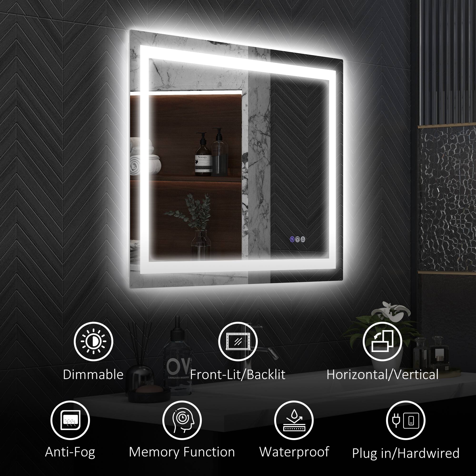 Cr 1 Dimmable OV Front-Lit/Backlit Horizontal/Vertical - Anti-Fog Memory Function Waterproof Plug in/Hardwired