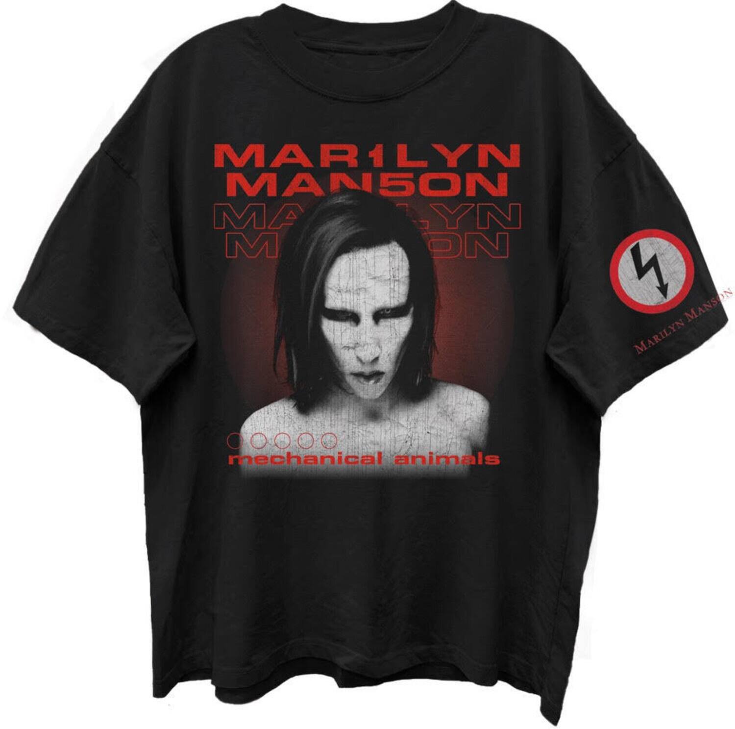 PopMarket - Marilyn Manson - Marilyn Manson - Mechanical Animals - Giant Vintage T-Shirt - XL Black TSGV100MMA4A - APPAREL - Multicolor