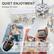 QUIET ENJOYMENT
Noiseless DC motor
10dB Shed
20dB Library
<35dB Our Fan
50dB Chat
70dB Meeting
