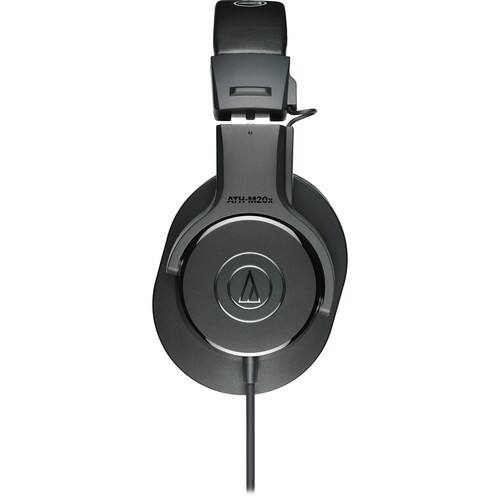 Alt View 2. Audio-Technica - Audio-Technica ATH-M20x Professional Studio Monitor Headphones, Headphone stand.