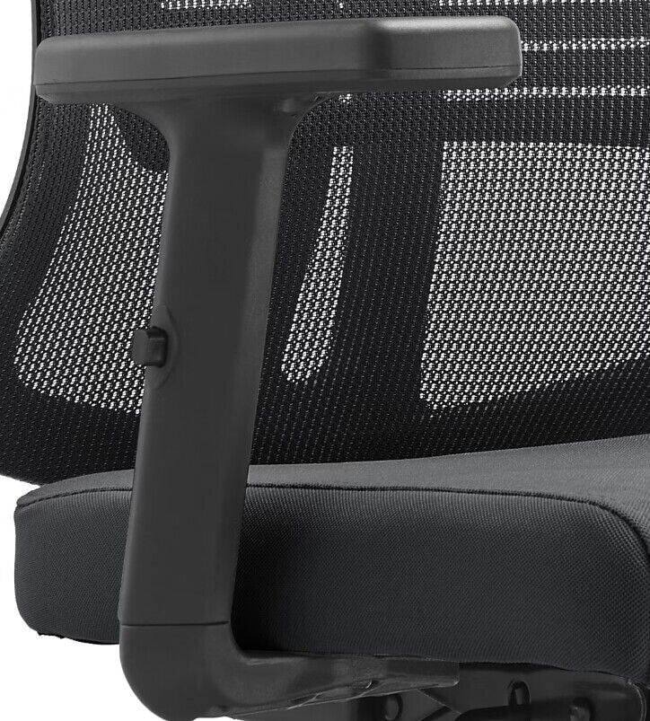 Alt View 6. LeisureMod - Nift Mesh Office Desk Chair with Headrest, Adjustable Height, Tilt, Armrests & Durable ABS Frame - Black.