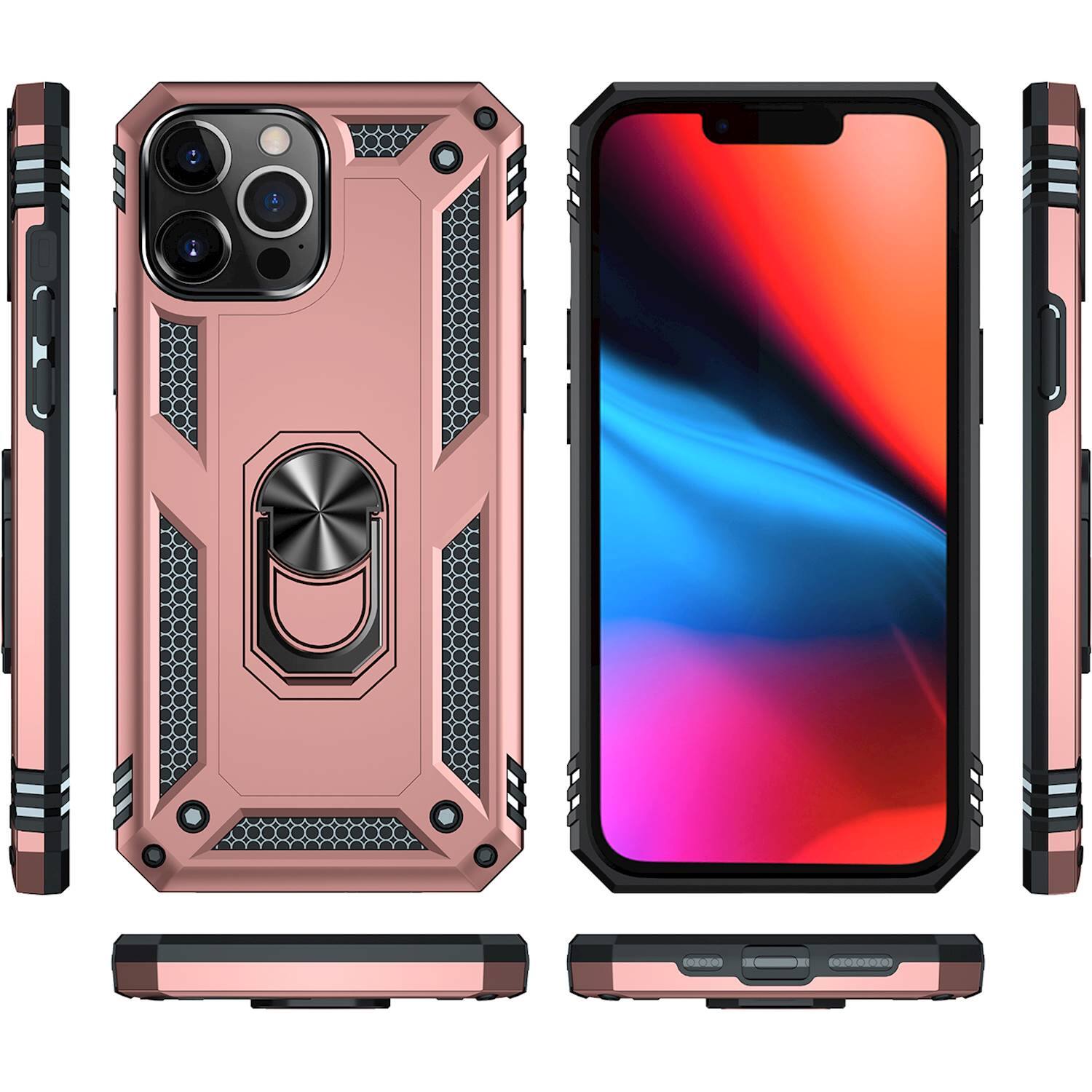 Alt View 11. SaharaCase - Kickstand with Belt Clip Case for Apple iPhone 13 Pro Max - Rose Gold.