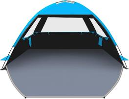 Loheer - Beach Tent Sun Shelter Portable Shade Canopy with Sun Protection and Easy Setup for Camping and Outdoor Activities - Blue