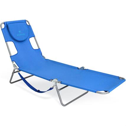 Front. Ostrich - Ostrich The Original Chaise Lounge Facedown Beach Pool Tanning Chair, Ocean Blue - Blue.