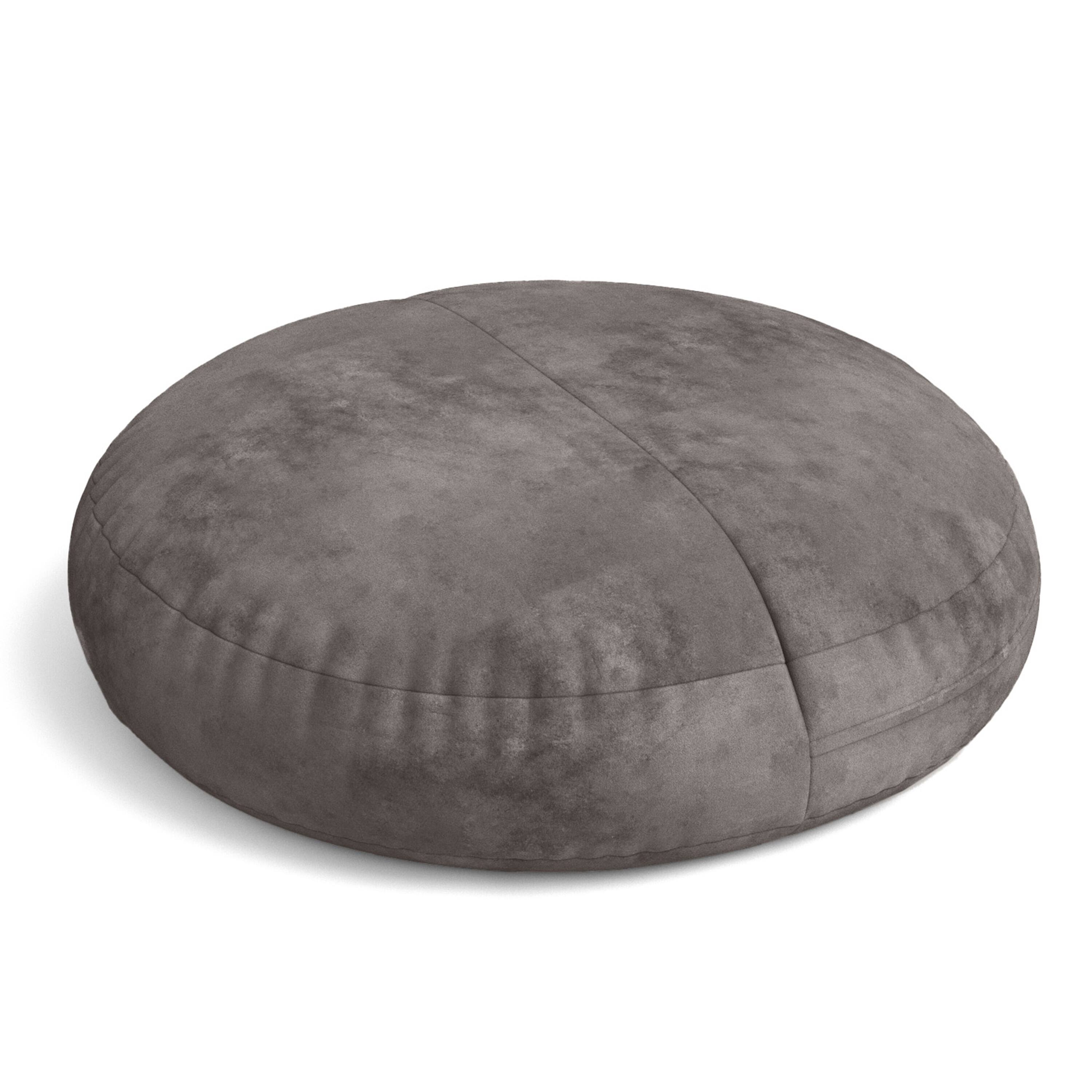 Angle. Jaxx - Jaxx Cocoon 4 Foot Bean Bag Chair and Crash Pad, Charcoal - Charcoal.