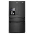 Whirlpool - 36 in. Wide 25 cu. ft. French Door Refrigerator with Two-Tier Freezer Storage - Black