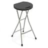 Costway - Portable Folding Stools Lightweight Fishing Stool w/330lbs Limited Sturdy Frame - Black,Silver