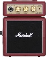 Marshall - MS-2 Portable Micro Stack Guitar Amp with Overdrive / Tone / Volume Controls - Red - Front_Zoom