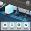 The text on the image is grouped and corrected as follows:

"Intertek 2E2S 120V/12A 4 AC Outlets 5V/2A 2 USB Ports 6.5-Foot Power Cord ON/OFF 1 Power Switch."