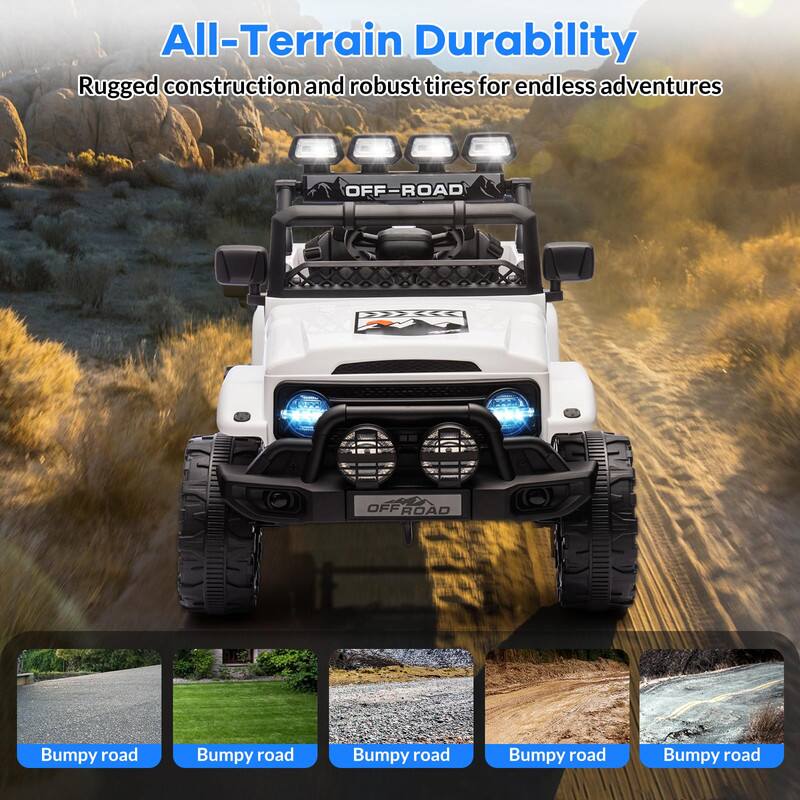 All-Terrain Durability  
Rugged construction and robust tires for endless adventures  

Bumpy road  
Bumpy road  
Bumpy road  
Bumpy road  
Bumpy road