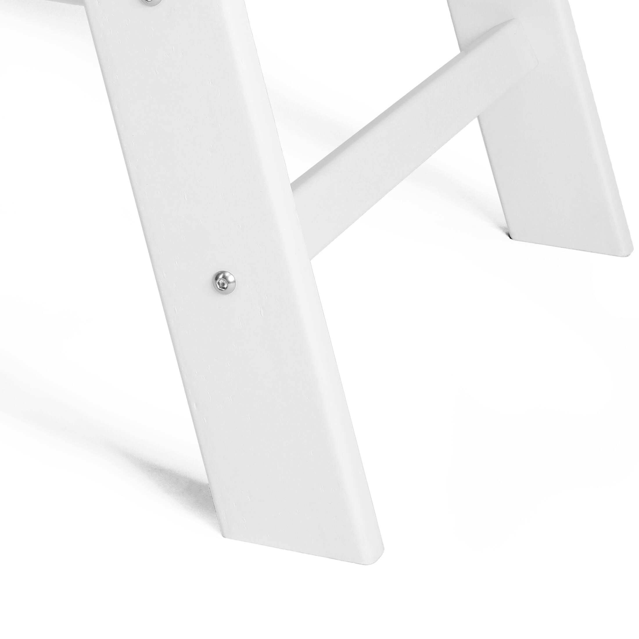 Alt View 7. WestinTrends - WestinTrends Ashore Outdoor Patio HDPE Plastic Modern Adirondack Dining Chair - White.
