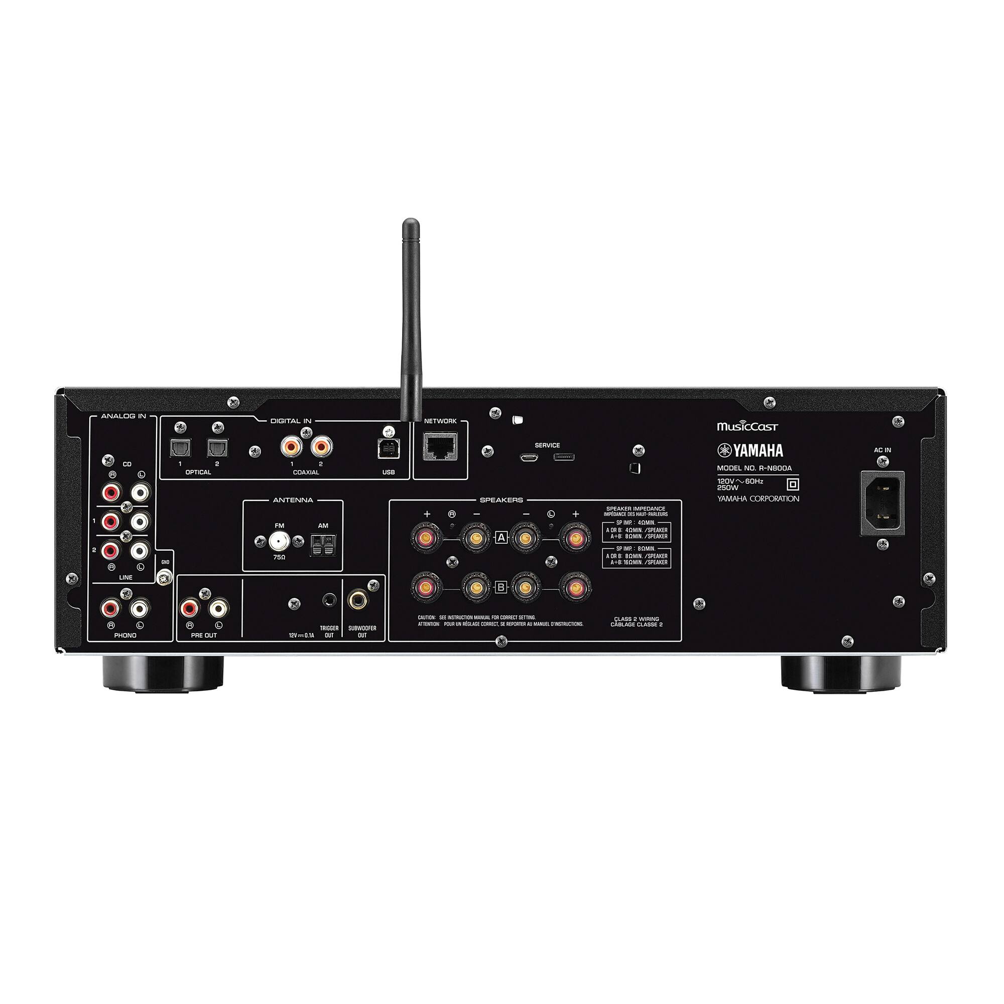 Alt View 11. Yamaha - R-N800ABL Bluetooth 240-Watt 2.0-Channel Network Stereo Receiver with Remote - Black.