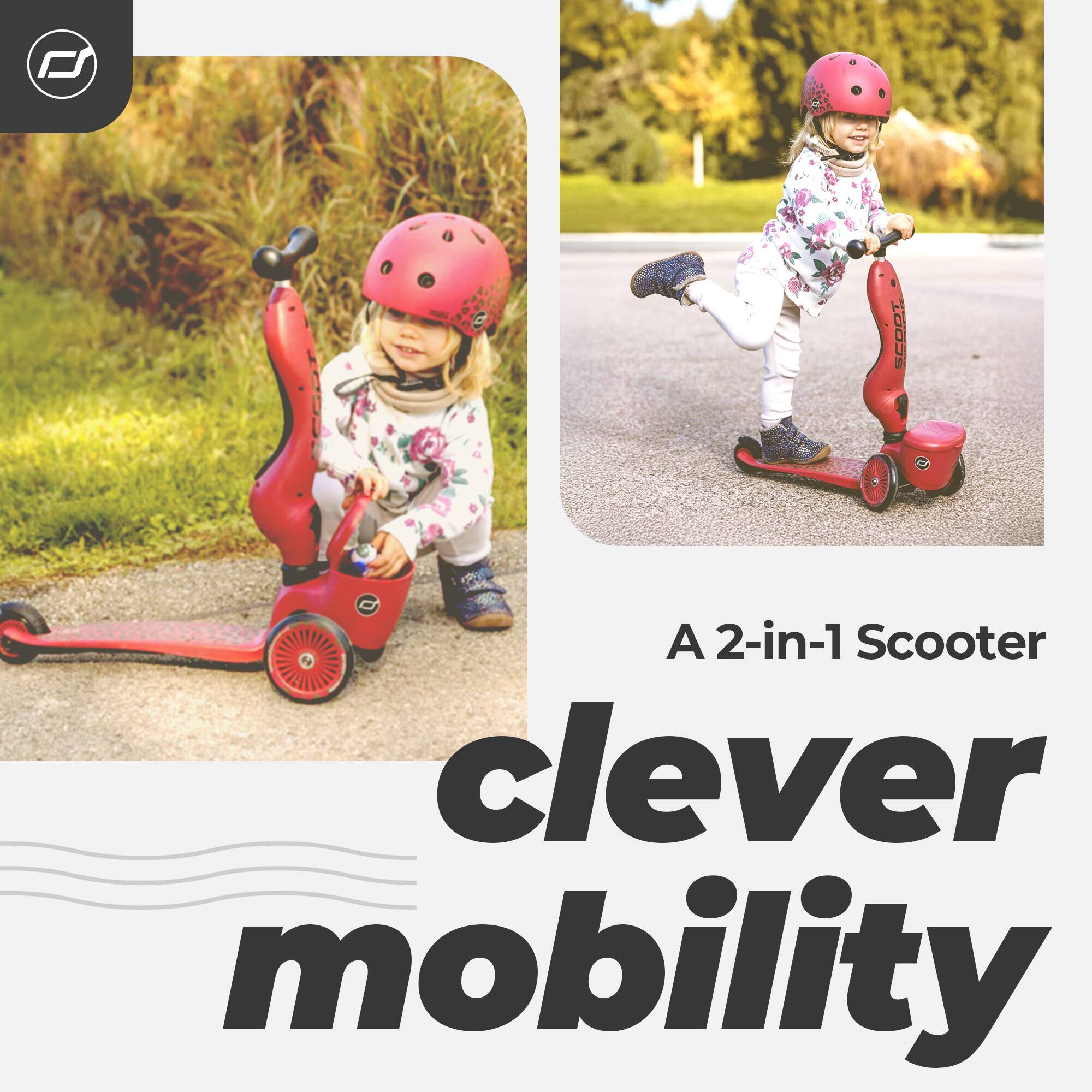 A 2-in-1 Scooter  
clever mobility