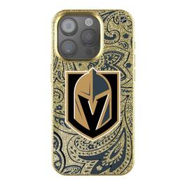 Keyscaper - NHL - Vegas Golden Knights Paisley Bling iPhone Case - 15 - Gold