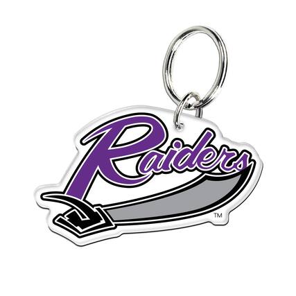 Front. WinCraft - Mount Union Purple Raiders Premium Acrylic Team Key Ring - Multicolor.
