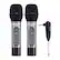 Front. Karaoke USA - Professional Dual UHF Wireless Microphone System - Black.