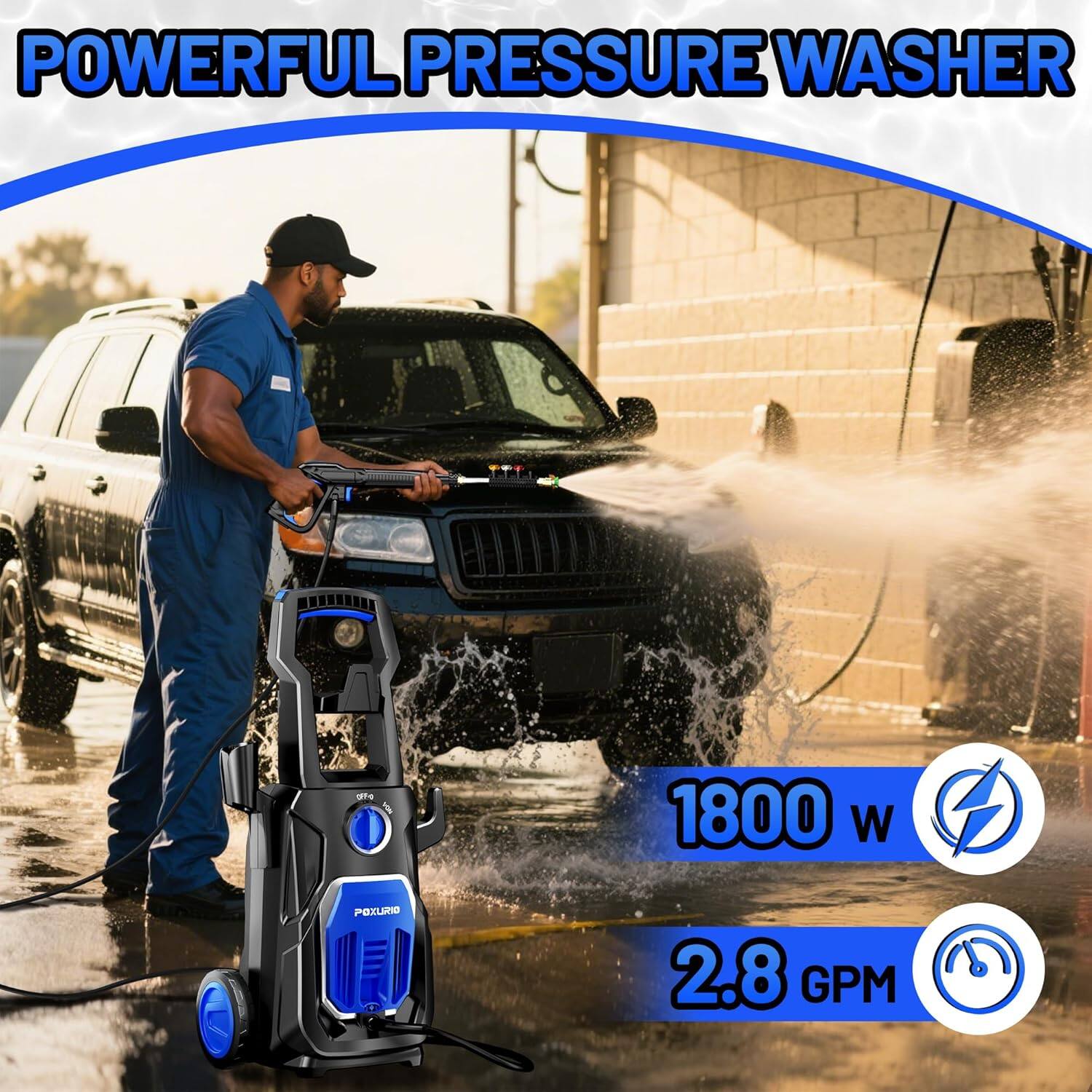 POWERFUL PRESSURE WASHER  
dFe 1800 W  
PAXLIO  
2.8 GPM