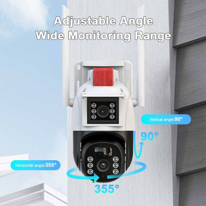Adjustable Angle Wide Monitoring Range  
Vertical angle: 90°  
Horizontal angle: 355°