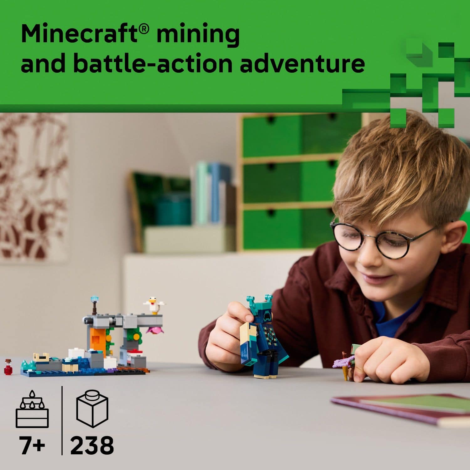 Minecraft® mining and battle-action adventure
7+
238