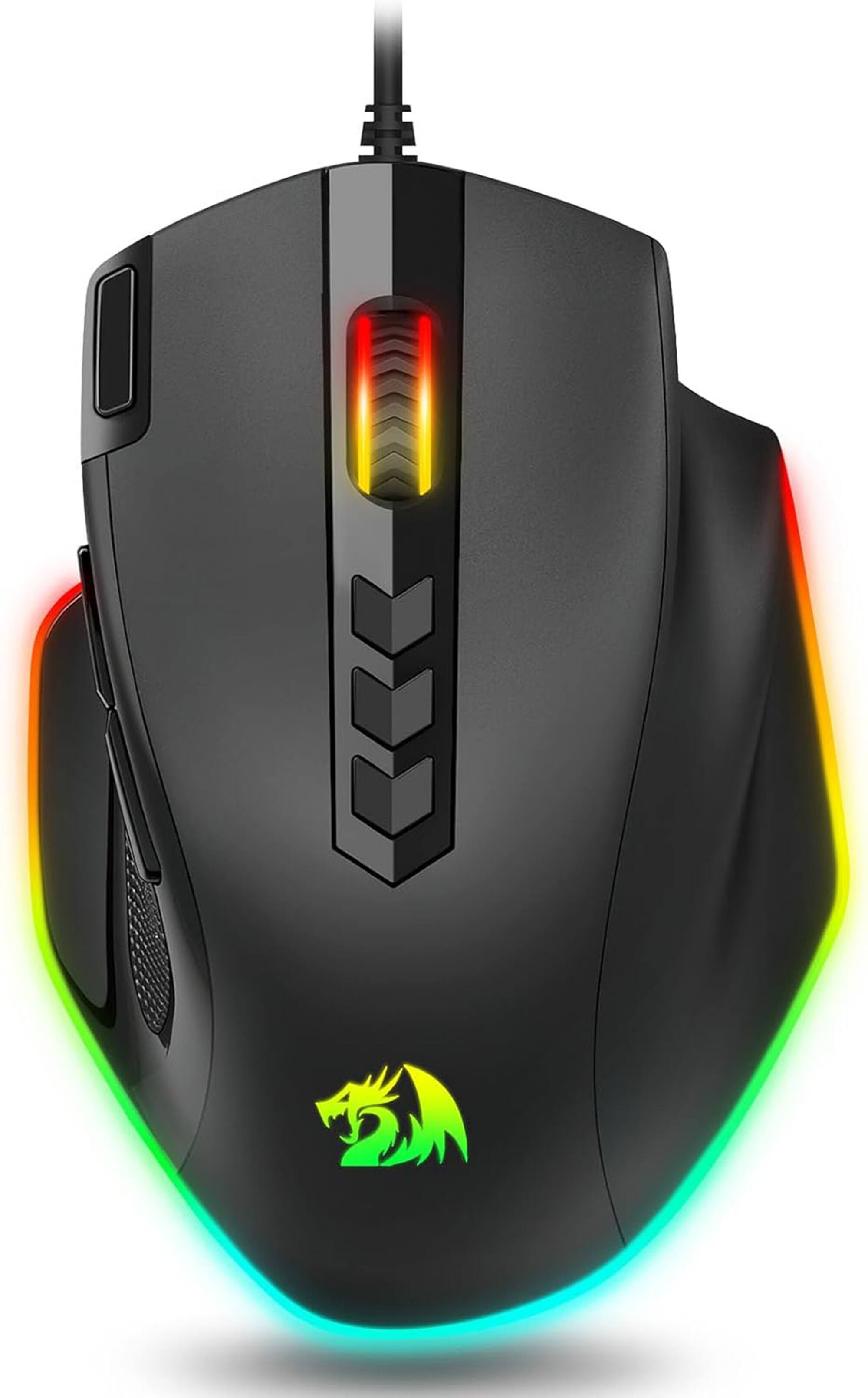 REDRAGON M614-RGB Wired Gaming Mouse, 8000 DPI, RGB, 7 Backlit Modes ...