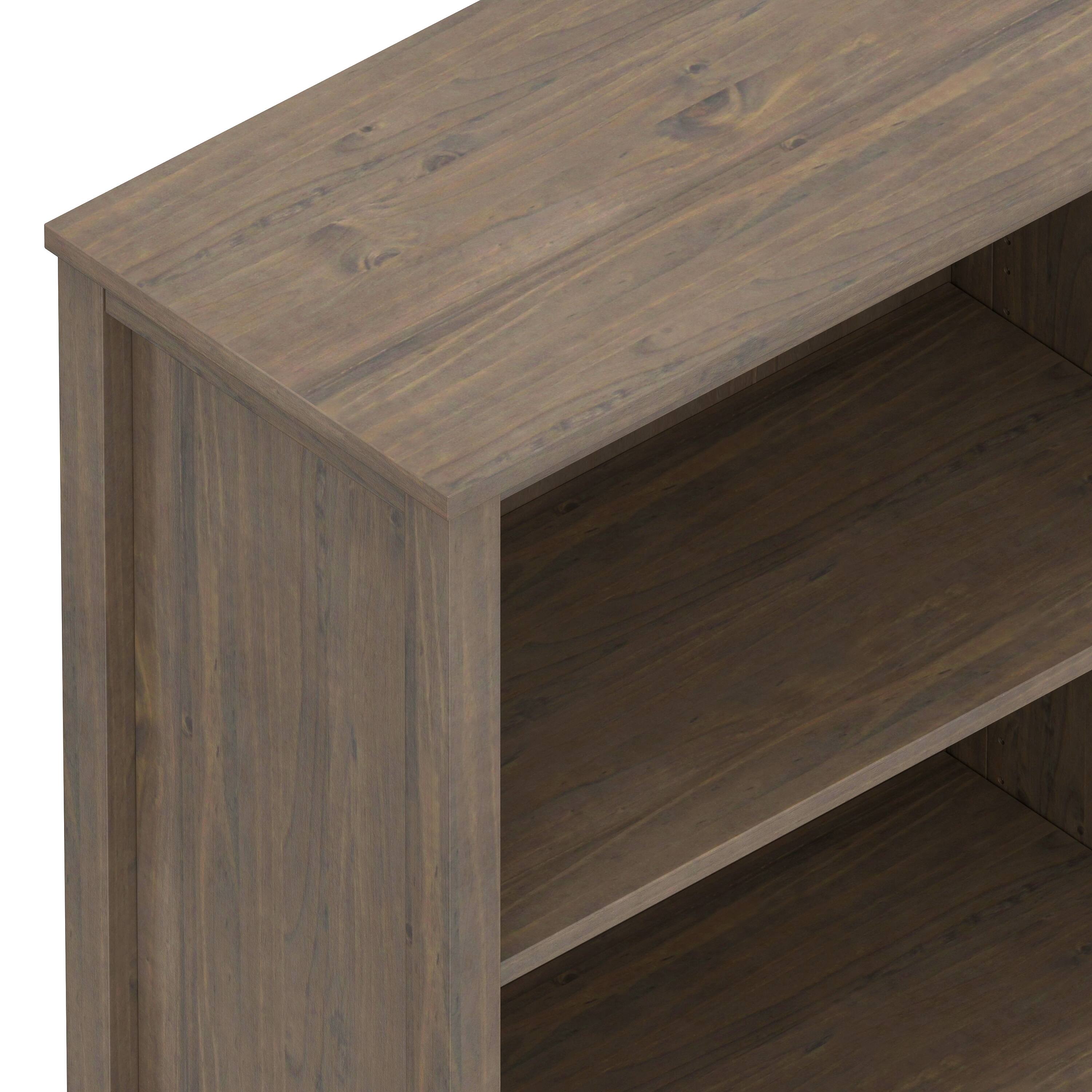 Alt View 2. Simpli Home - Ela SOLID WOOD 72 inch x 30 inch Transitional Bookcase in Smoky Brown - Smoky Brown.