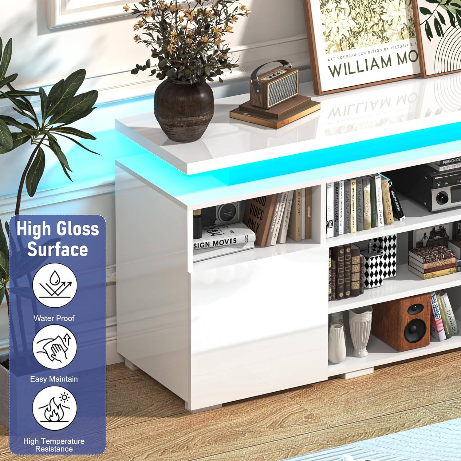 i 1 DY VICTORIA EXHIBITION NOUVEAU MO WILLIAM OM WILLIAM d PRSNCH DE FUV High Gloss Surface OUD I VIBES A33 ONLY SIGN MOVES 5 : I ASTORE 2 i | ! | - EKTU A NEON Aras Bu I NNON 7 Water Proof WO E OL Ca Easy Maintain High Temperature Resistance