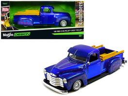 1950 Chevrolet 3100 Pickup Truck Lowrider with Graphics "Lowriders" Series 1/25 Diecast Model Car by Maisto - Candy Blue