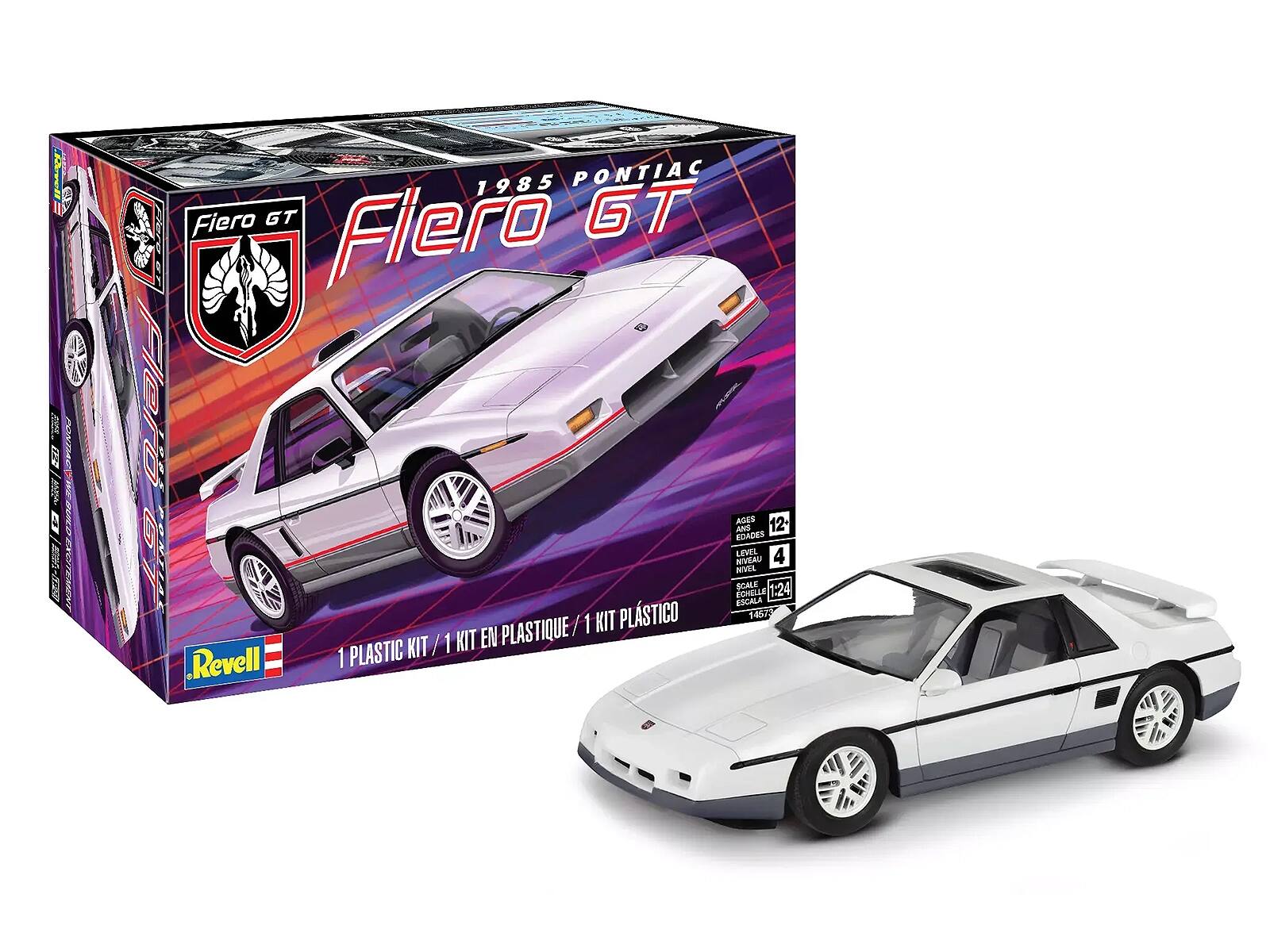 Me AS SS I C1 20-202122 : ENCITEMINT 1985 PONTIAC Fiero GT Fiero GT Pllere CADA 12 ANS EDAGES T LEVEL 4 GT NVEL SCALE NVEAU ESCALA ECHELLE 1:24 / 1 KIT PLSTICO 145 KIT /1 1 KIT EN PLASTIQUE Revell 1 PLASTIC