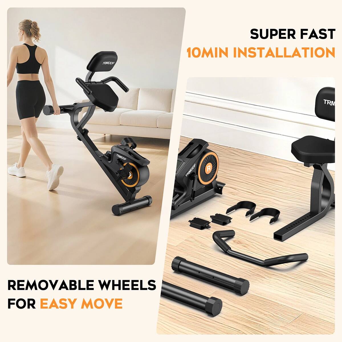 TRMDOF SUPER FAST 10MIN INSTALLATION  
TRM DOF  
TRM DOF  
TRM DOF  
REMOVABLE WHEELS FOR EASY MOVE
