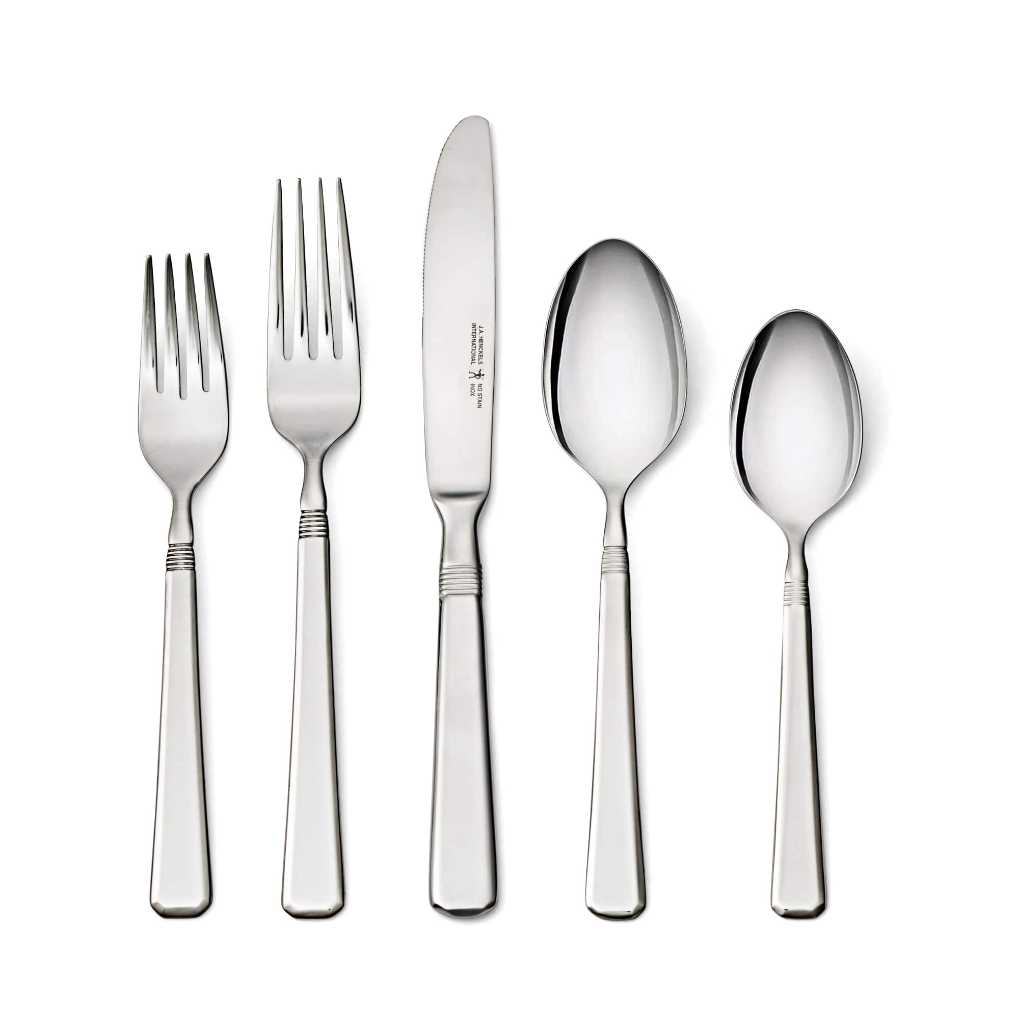 Henckels - Metrona 62-pc 18/10 Flatware Set - Stainless Steel