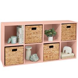 Best Choice Products - 8-Cube Bookshelf, 11in Display Storage System, Organizer w/ Removable Back Panels - Light Pink